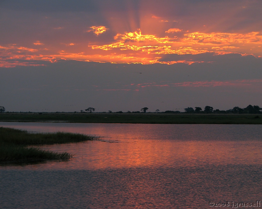 Sunset over Chobe River