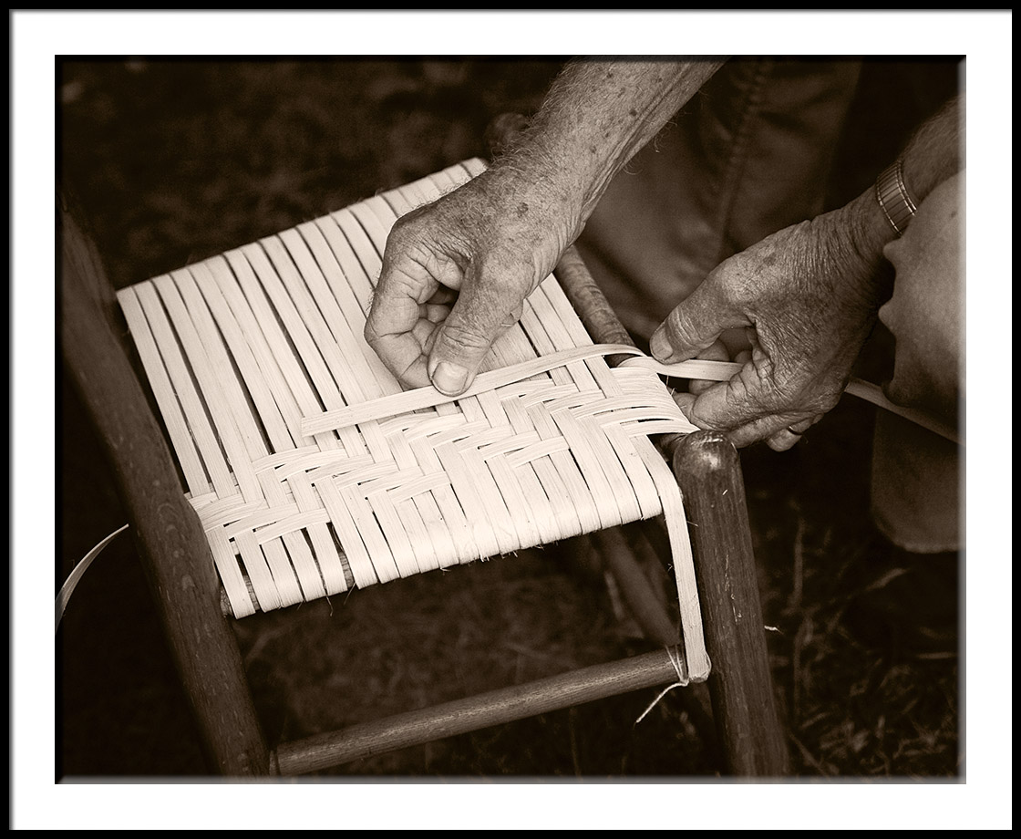 Weaving the Chair Seat