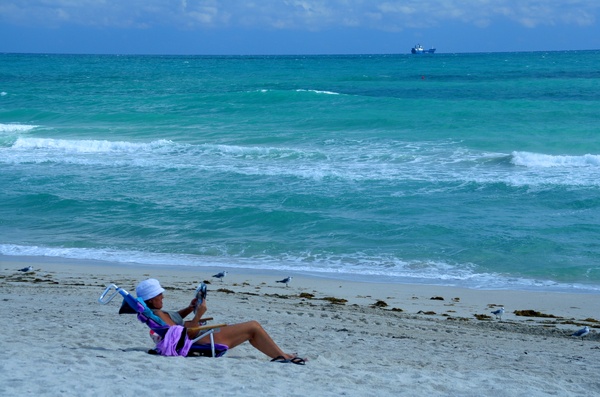 Reading, Miami beach