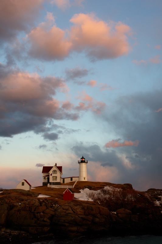 91DSC03628_2.jpg STORM/SNOW SQUALL RETREATS toward sunset an Nubble lighthouse maine