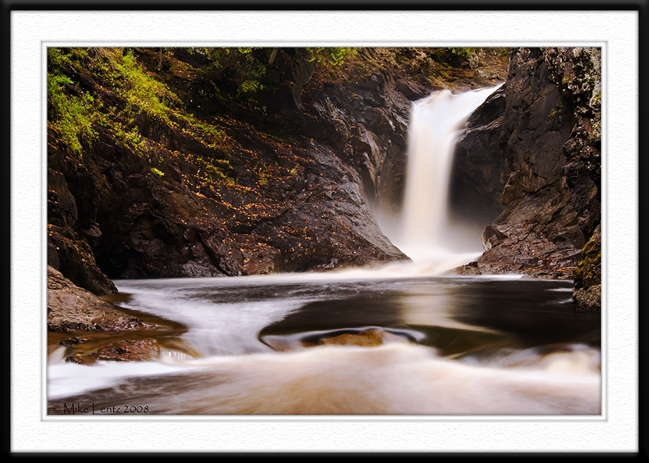 Cascade falls in autumn