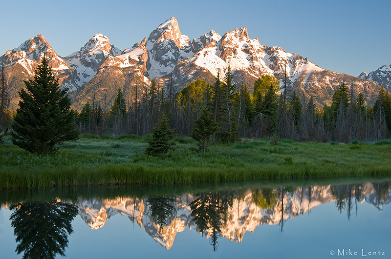 Schwabachers Landing at sunrise (Jackson, WY)