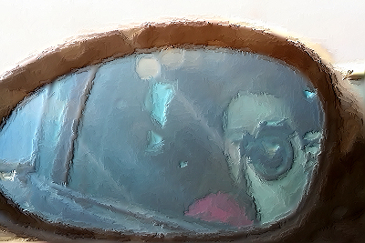 Me in the wing mirror (with some art-link editing)