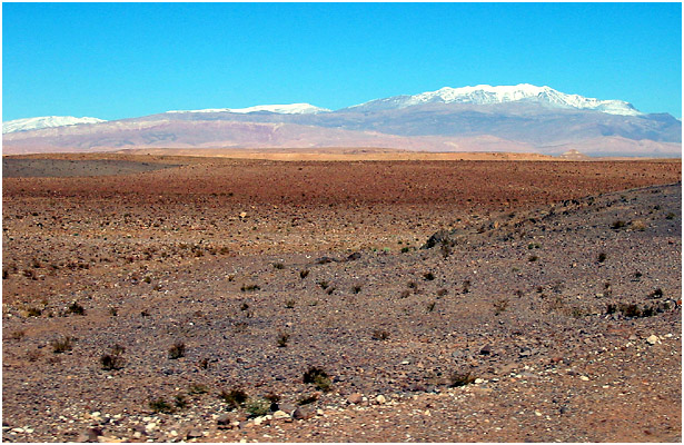 Atlas Mountains and semi desert