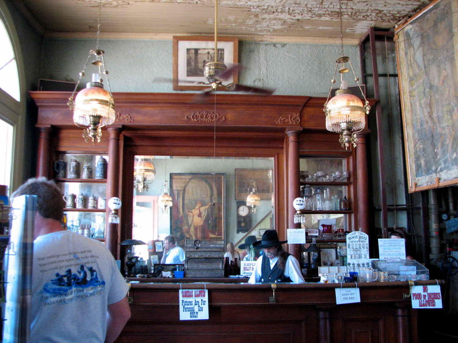 Bar inside the Bird Cage Theatre