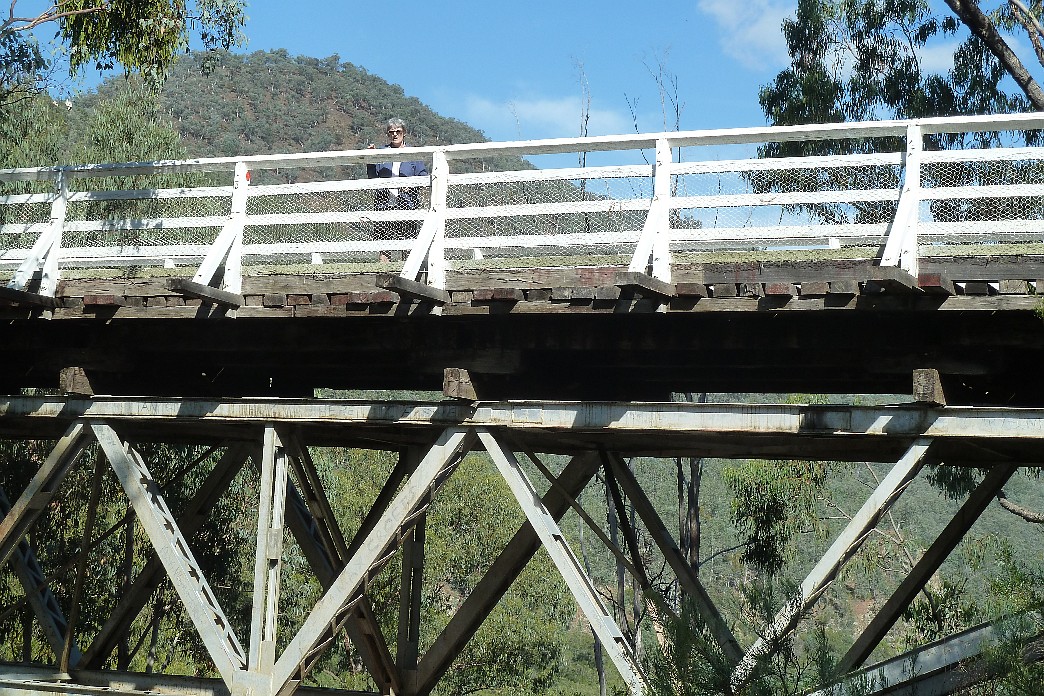 McKillops Bridge -Sue at the railings
