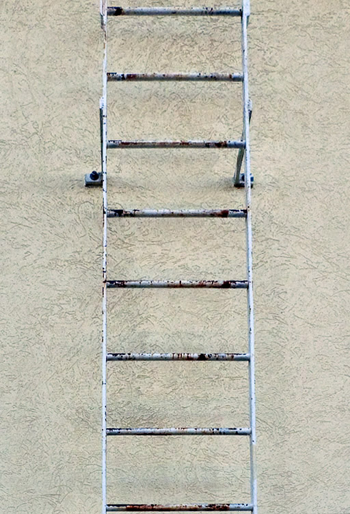 Ladder on wall