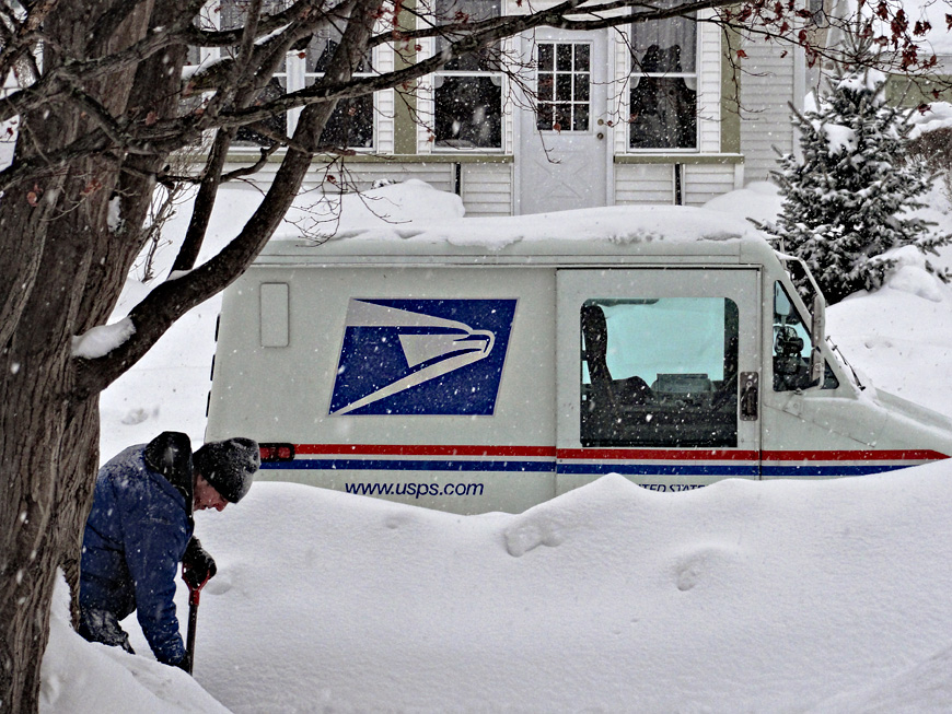 Clearing the snow