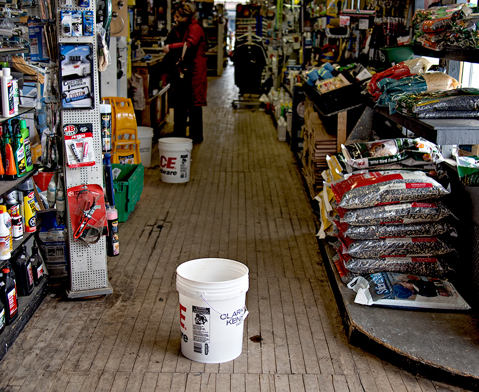After Storm Charlotte/Nemo #3 - Ceiling leak at the hardware store. :)