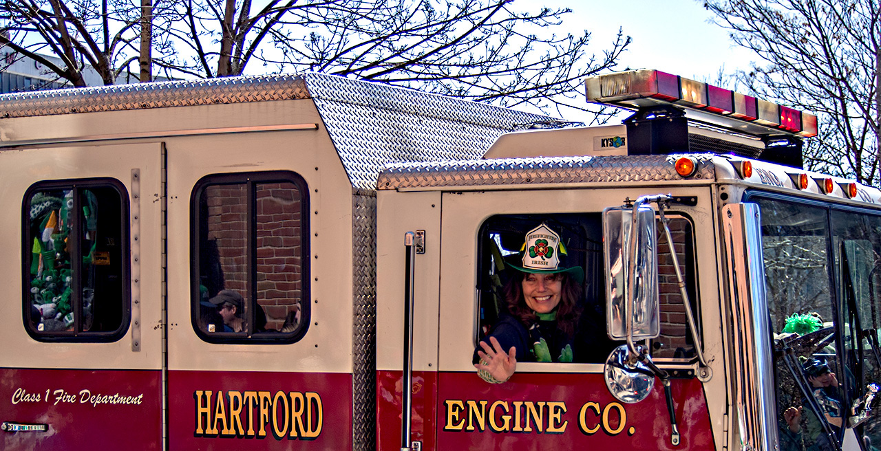 Smile you are in a parade. :)