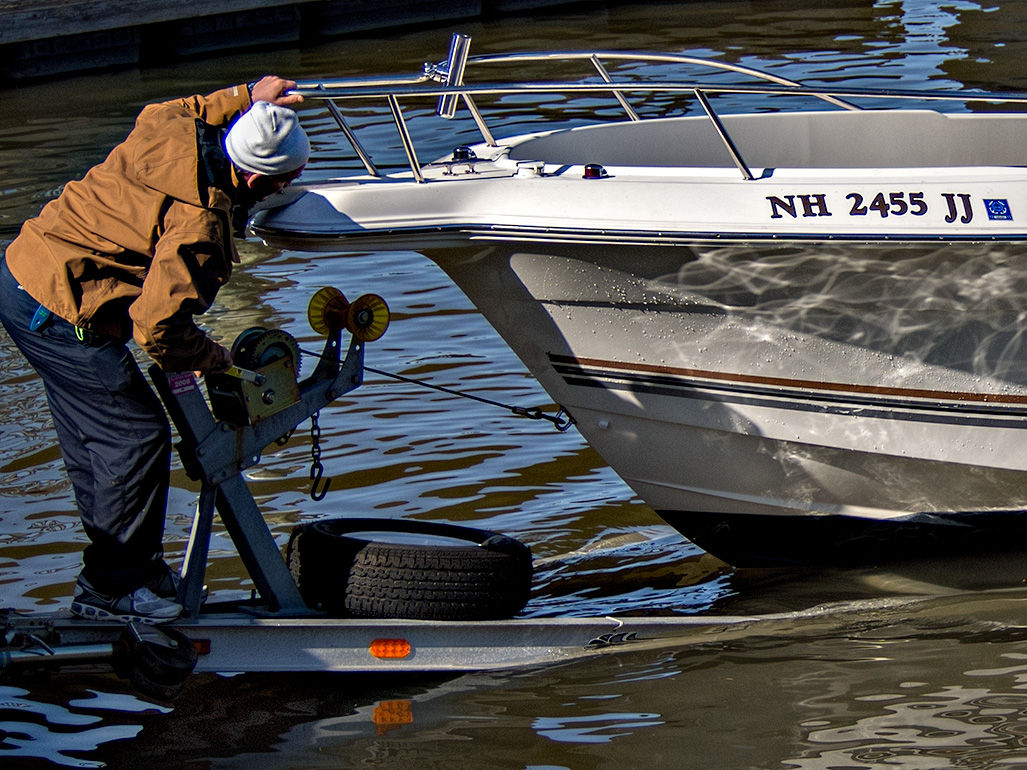 Bringing in the boat.