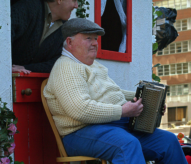 Playing the accordion