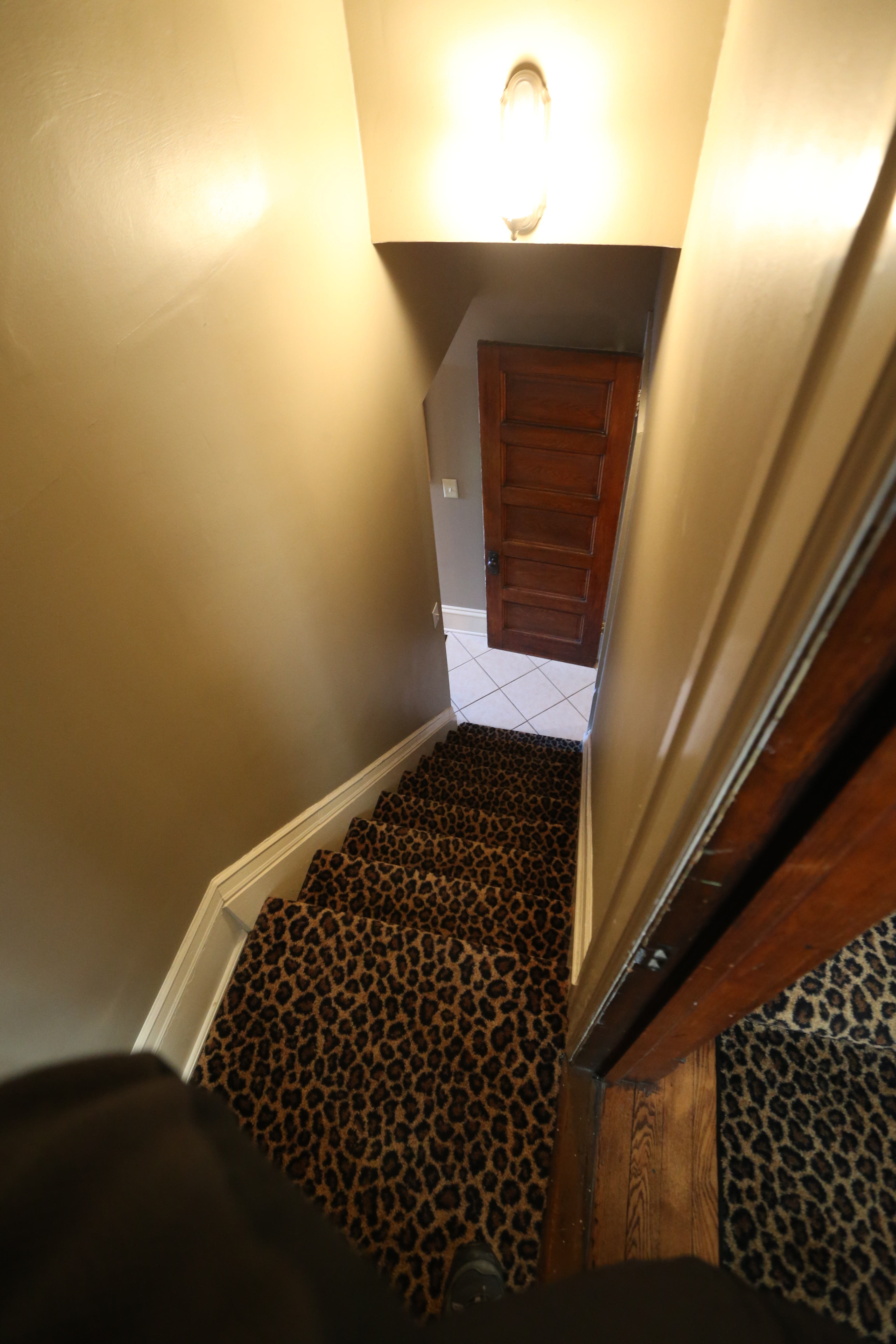 butlers stairs looking down to kitchen