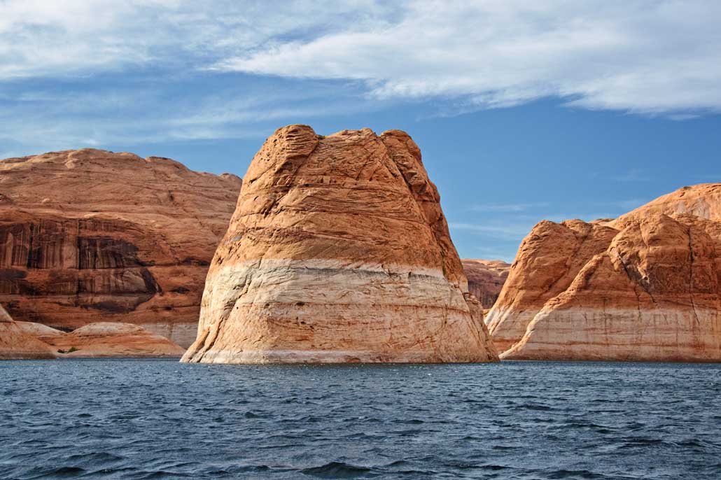 Island in a side canyon