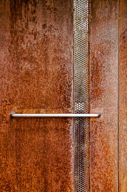 Rusted metal door