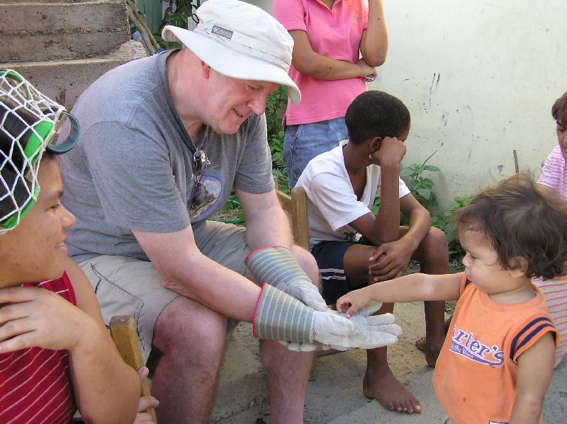 Hugh loves the kids