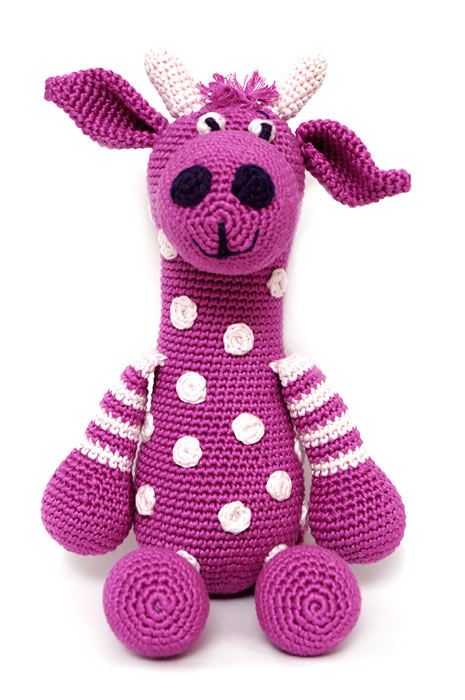 crocheted giraffe