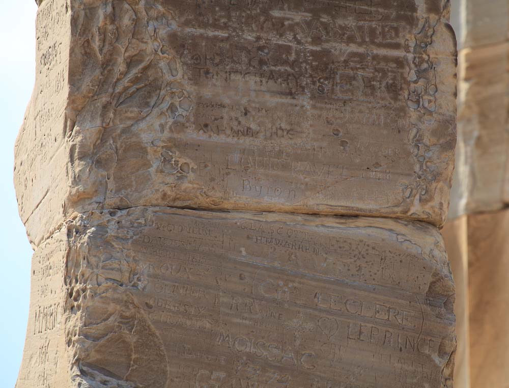 Lord Byron carved his name on the Temple of Poseiden