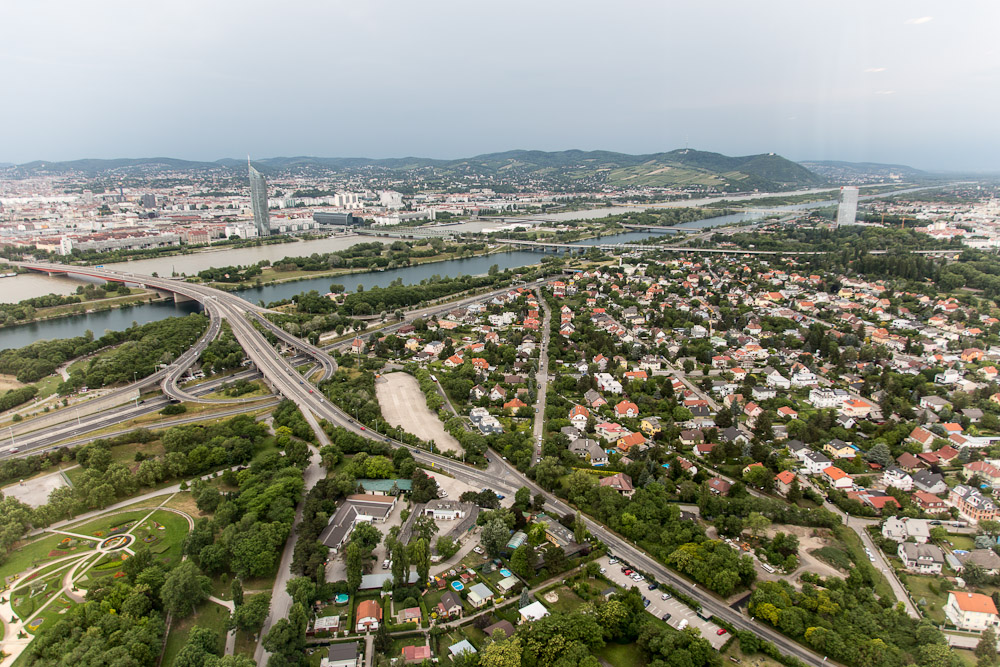 Vienna from the Danube tower