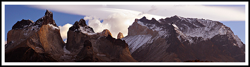 Patagonia: Cuernos del Paine Massif Panoramic 2