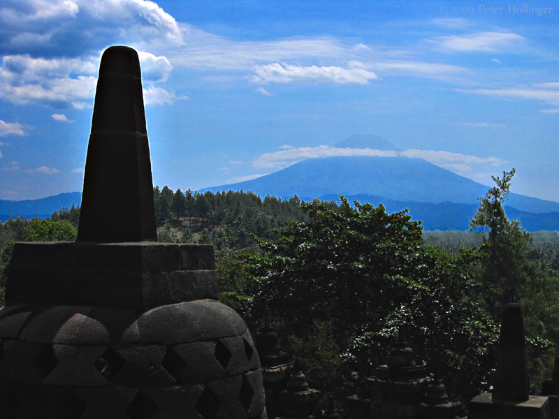 Gunung Merapi from Borobudur