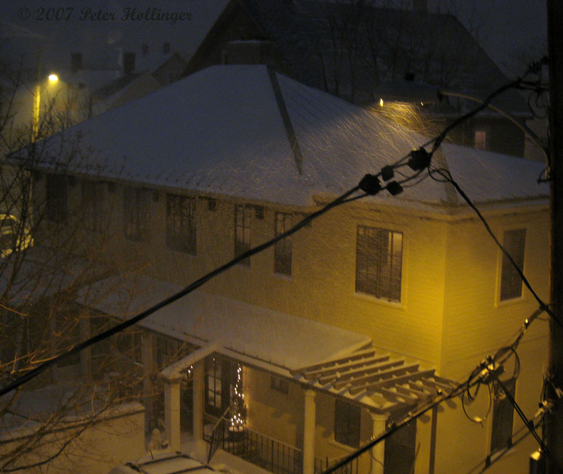 Snow in Streetlight
