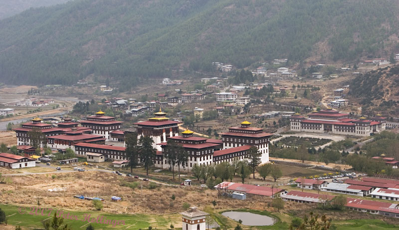 Thimpu Dzong from the Golf Course