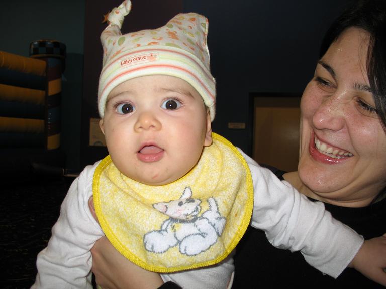 Cigdem with Alyas baby sister