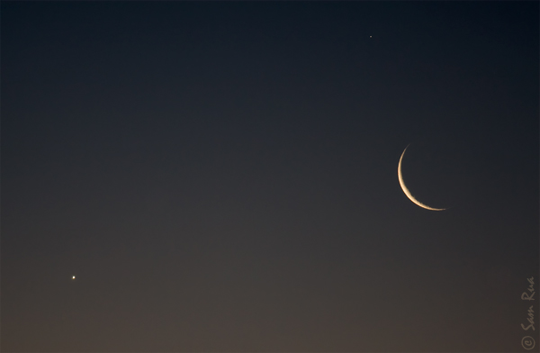Venus, Mercury, Moon