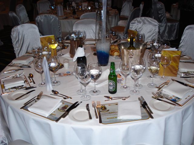 JRTE Gala Dinner, the table before we got untidy