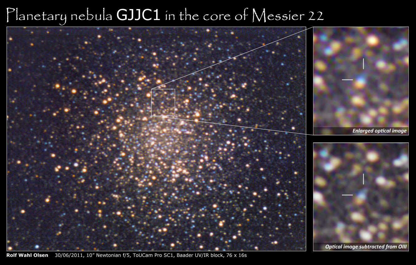 The ultra obscure planetary nebula GJJC1 in M22