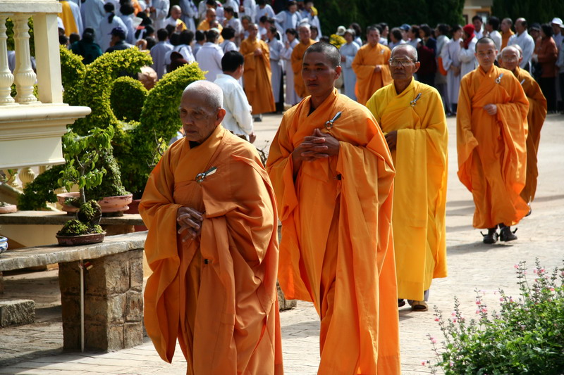 Celebration of the enlightenment  of Buddha at Thien Vien Truc Lans pagoda - Dallat - Vietnam