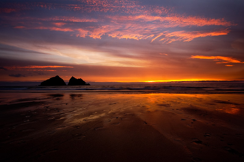 Holywell Bay.