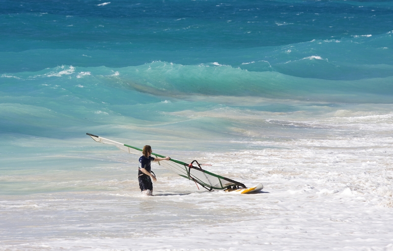 Lone surfer