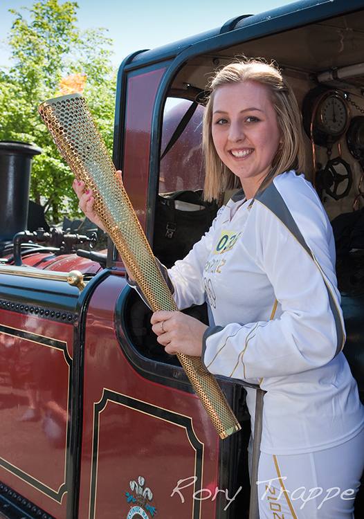 Olympic torch at Blaenau