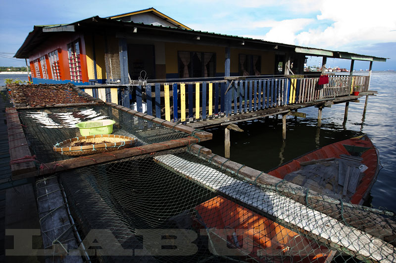 Water village in Labuan (Malaysia)