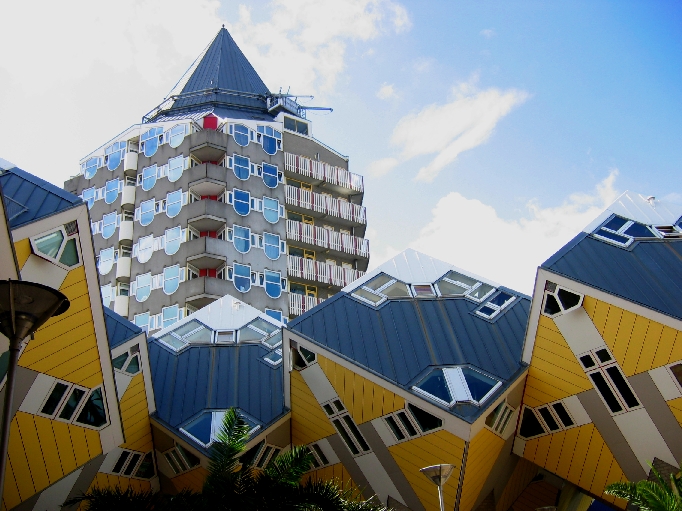 Leaning houses, Rotterdam