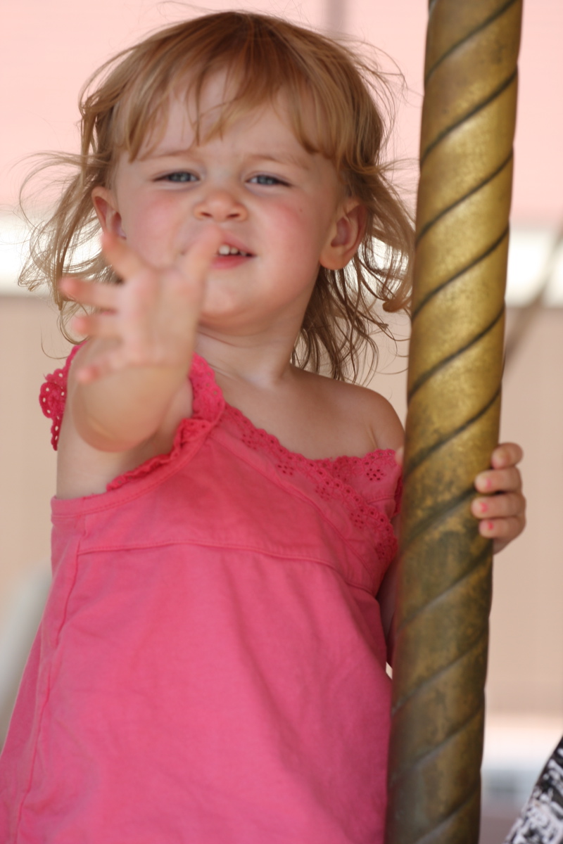 Emma on the carousel
