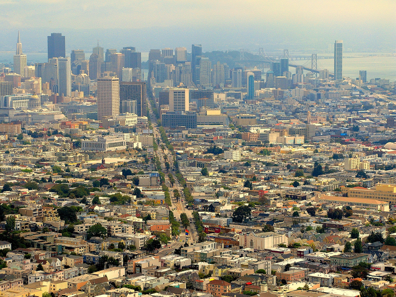 San Francisco. A view from Twin Peaks