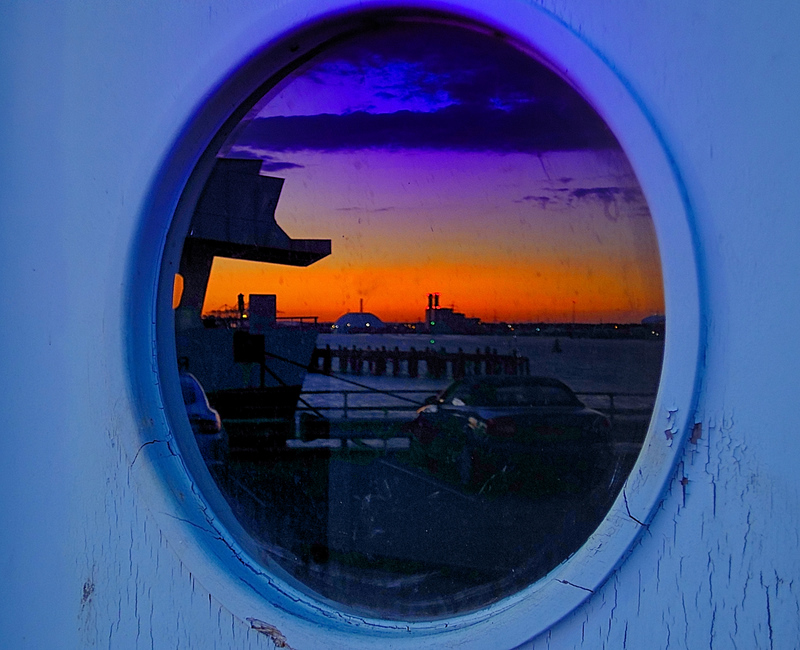 Southampton harbor doors reflextions.
