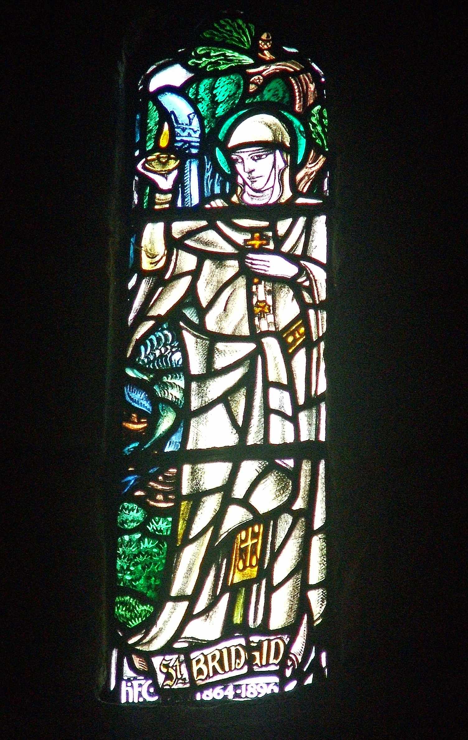 St Bridgid Stained Glass Window