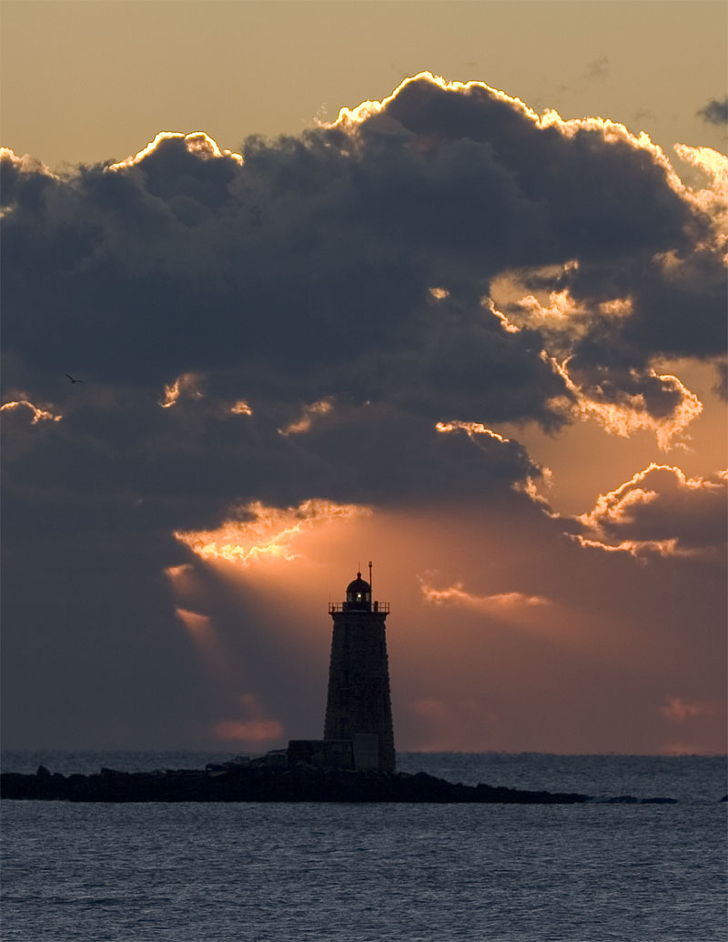 Sunrise. Whaleback Light. Portsmouth.