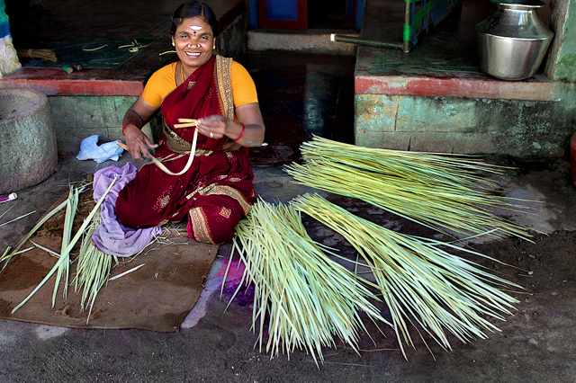 Weaving baskets