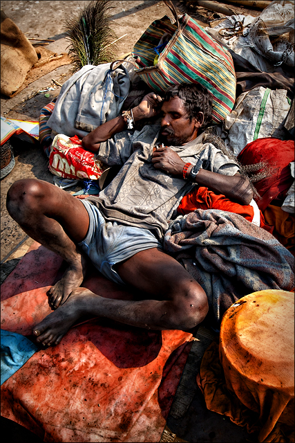 The street, his home