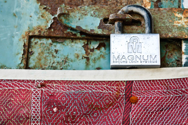 A padlock