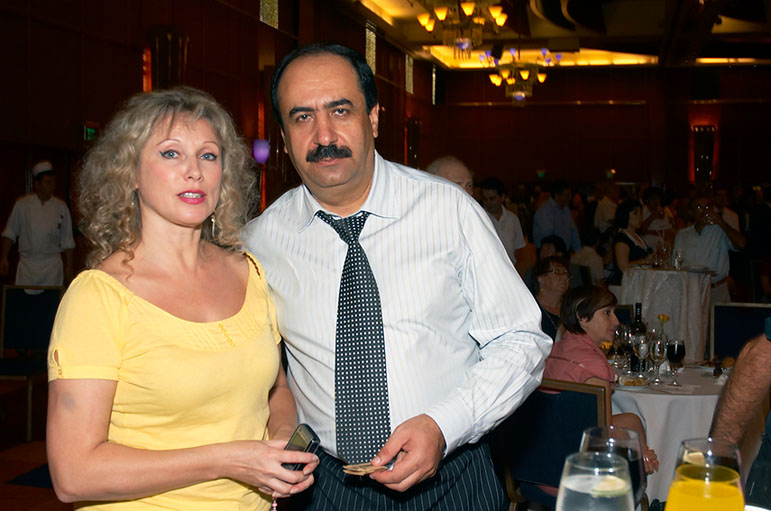 Larisa with a man
