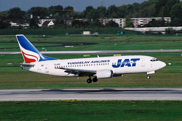 JAT JUGOSLAV AIRLINES BOEING 737 300 DUS RF 1771 21.jpg