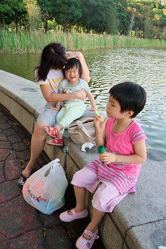 Bubbly time at Punggol Park