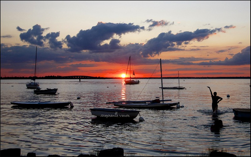 Bay sunset in Surf City