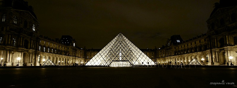 The Louvre at night